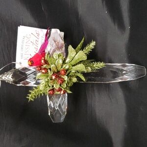 Ganz NWT Kissing Crystals  Mistletoe Cardinal Cross Ornament